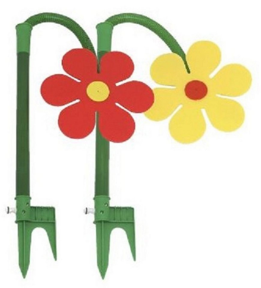 vom Pullach Hof Wasserspiel Rasensprinkler Blume Tanzende Blume Rot und Gelb Kinder Wasserspiel, (2 tlg) von vom Pullach Hof