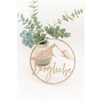 Bergliebe-Schild Aus Holz Mit Holzkranz - Zum Selbst Dekorieren/Deko Kranz Bergliebe-Schild Aus Holz Mit Holzkranz - Zum Selbst Dekorieren/Deko Kranz von vonMiaShop