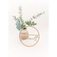 Familien-Schild Aus Holz Mit Holzkranz - Zum Selbst Dekorieren/Deko Kranz Familien-Schild Aus Holz Mit Holzkranz - Zum Selbst Dekorieren/Deko Kranz von vonMiaShop