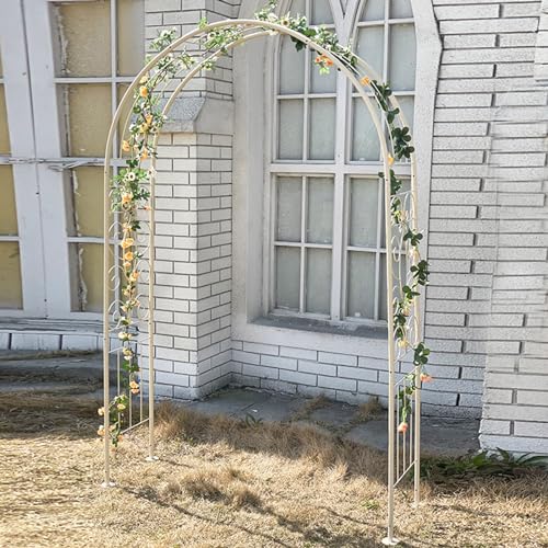 Gartenbogen für Kletterpflanzen und Rosen Rosenbogen Torbogen Garten Rankgitter Rosenhilfe Rankgestell aus Metall Pergola für Rasen Terrasse Hochzeit Zeremonie von walisk