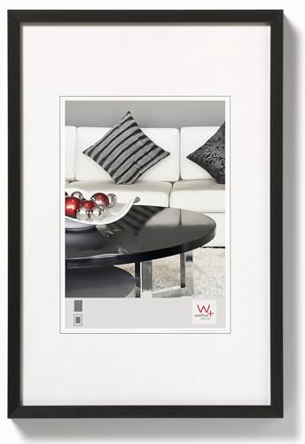 walther design Bilderrahmen schwarz 70 x 100 cm Aluminium Chair Alurahmen AJ100B, 1er Pack von walther design