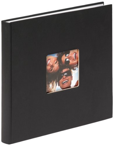 walther design Fotoalbum schwarz 26 x 25 cm mit Cover-Ausstanzung, Fun FA-205-B von walther design
