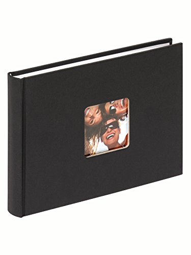 walther design Fotoalbum schwarz 22 x 16 cm mit Cover-Ausstanzung, Fun FA-207-B von walther design