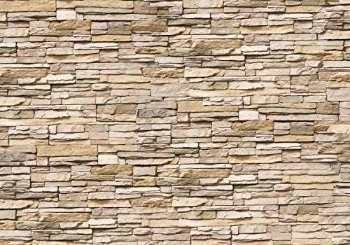 wandmotiv24 Fototapete Stone Natur, L 300 x 210 cm - 6 Teile, Wanddeko, Wandbild, Wandtapete, Naturstein,Asien, Steinmauer M0239 von wandmotiv24