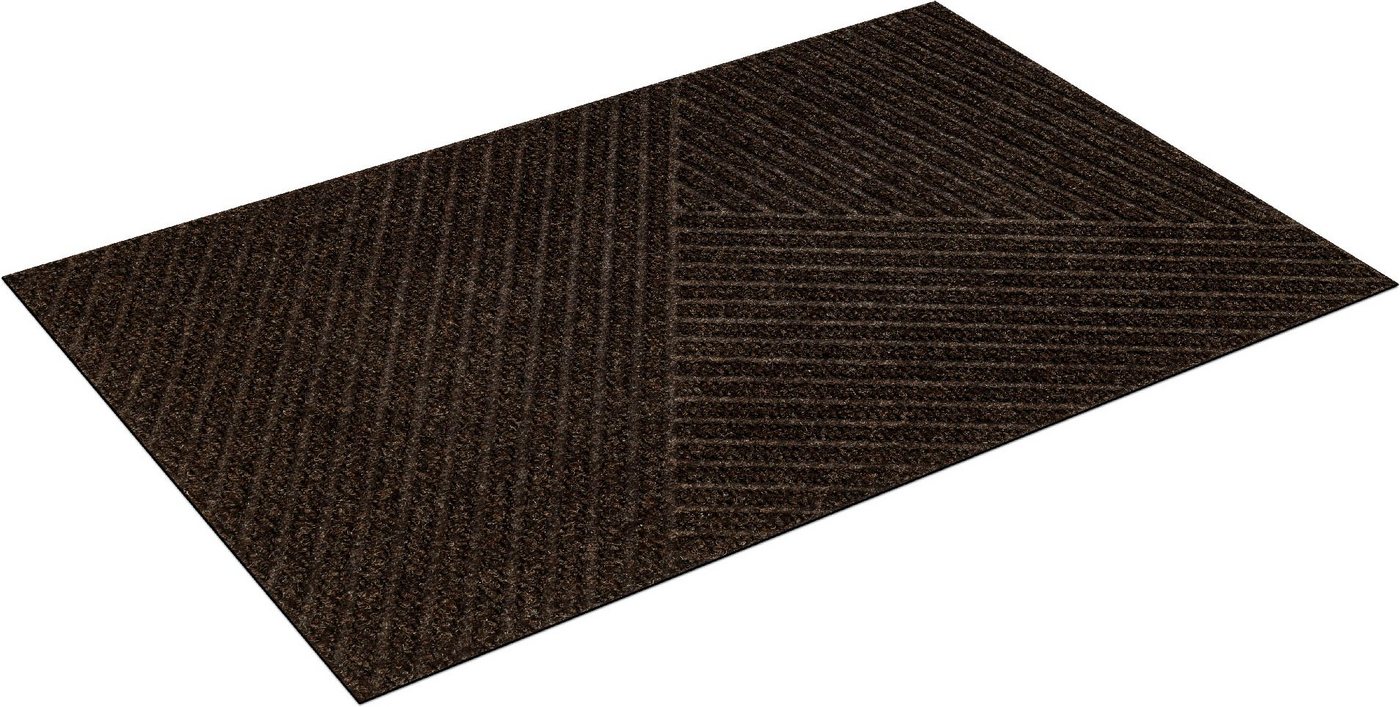 Fußmatte Stripes, wash+dry by Kleen-Tex, rechteckig, Höhe: 8 mm, Schmutzfangmatte, dezentes Streifen Design, waschbar von wash+dry by Kleen-Tex