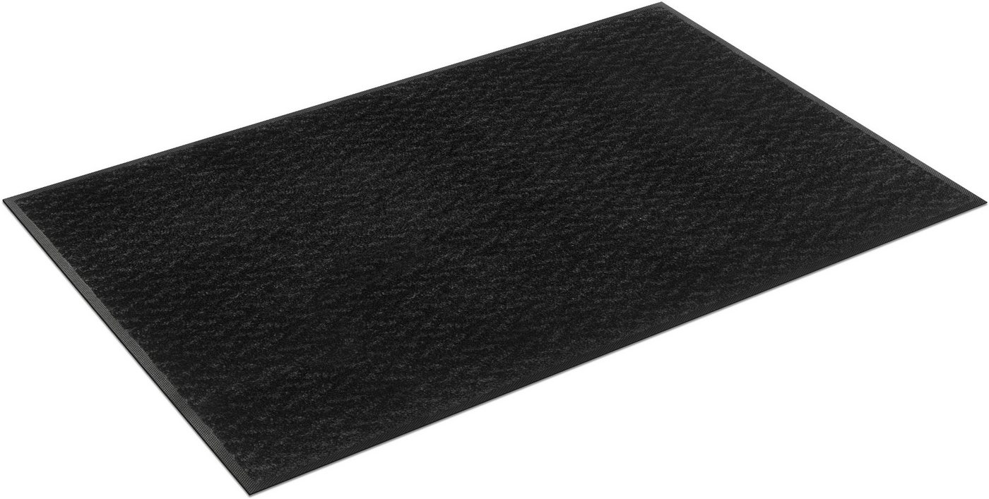 Teppich Duo Charcoal, wash+dry by Kleen-Tex, rechteckig, Höhe: 9 mm, rutschhemmend, In- und Outdoor geeignet, waschbar von wash+dry by Kleen-Tex