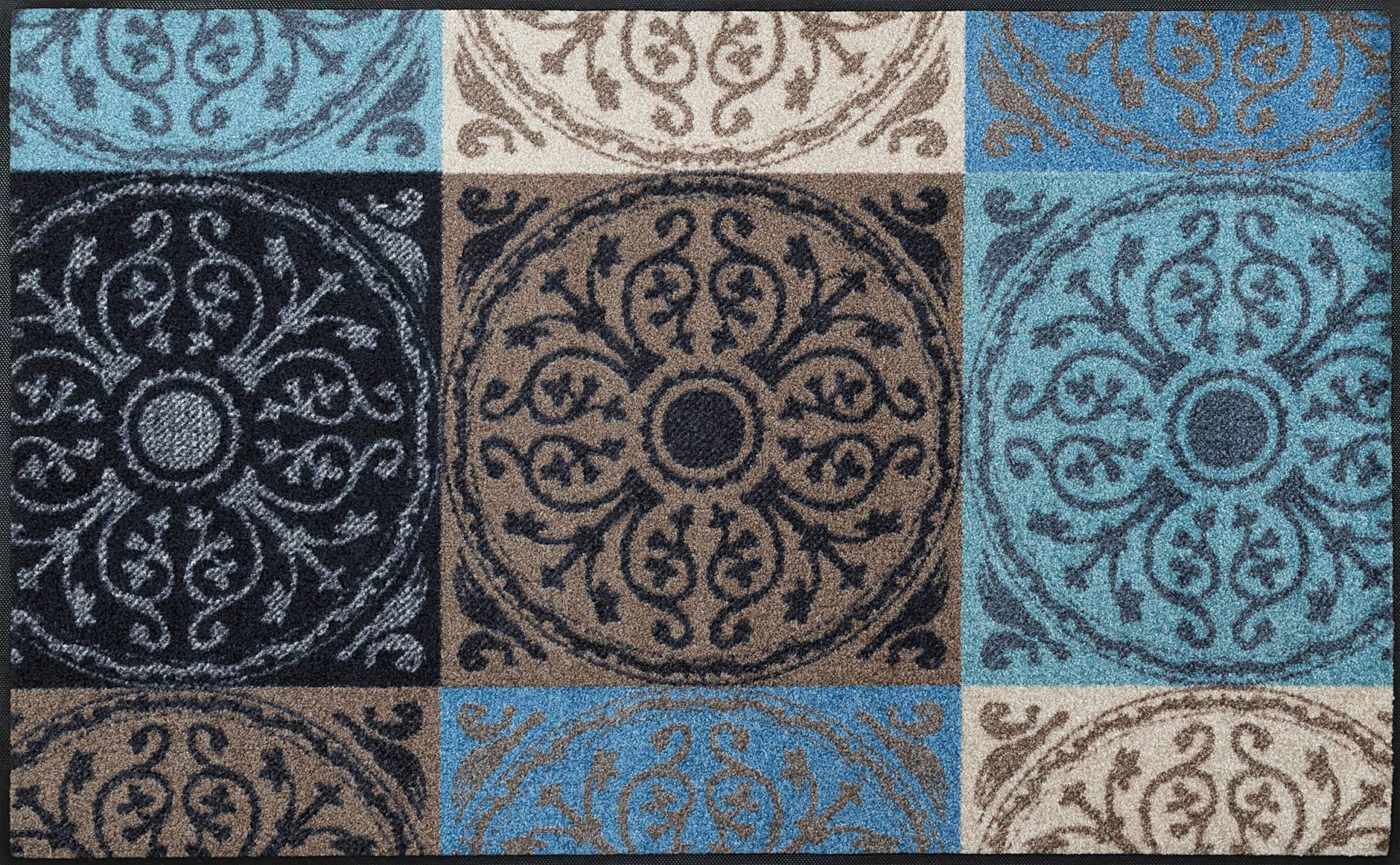 Fußmatte in blau-braun von wash&dry von wash&dry