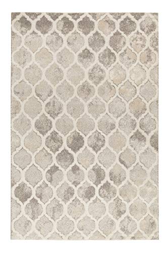 Weicher Softer Vintage Teppich - Läufer für Wohnzimmer, Flur, Schlafzimmer, Replay (80 x 150 cm, beige grau) von Wecon Home