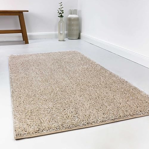 Wecon Home Flauschiger Esprit Hochflorteppich für Wohnzimmer, Schlafzimmer und Kinderzimmer - Swagger Shag (80 x 150 cm, Sand beige) von Wecon Home