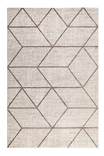 Wecon Home Moderner Kurzflor Teppich - Läufer für Wohnzimmer, Flur, Schlafzimmer, Bossa Lounge (80 x 150 cm, beige Taupe) von Wecon Home