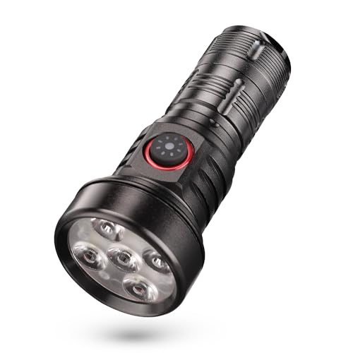 weneasker LED Taschenlampe Aufladbare Mini Taschenlampe mit 1800 Lumen, Rotlicht und 5 Lichtmodi, kleine Wasserdichte Handlampe für Outdoor, Camping und Notfälle von weneasker
