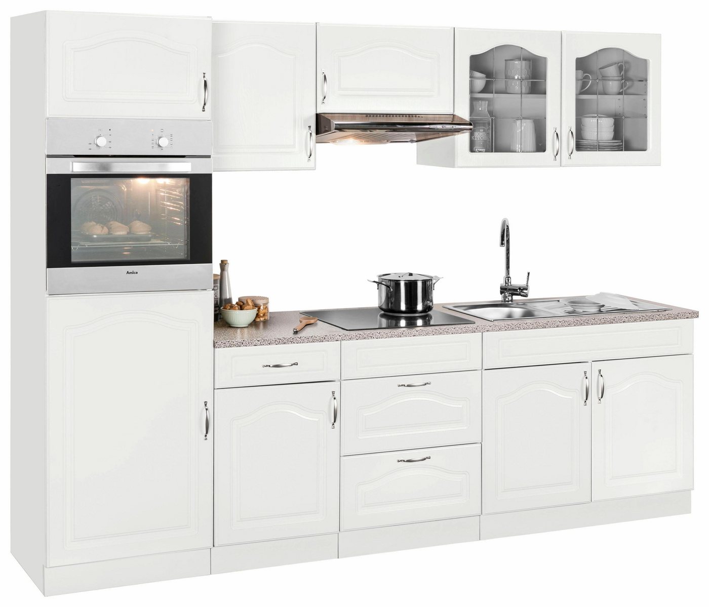 wiho Küchen Küchenzeile Linz, mit E-Geräten, Breite 270 cm von wiho Küchen