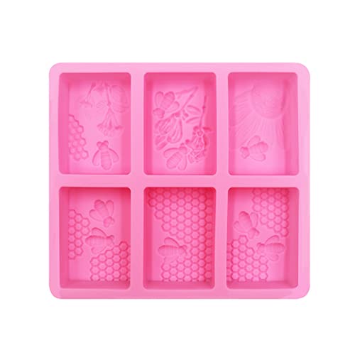 3D Seifen formen Nicht klebrige Blumen baum Bastel kunst DIY Silikon Seifen Formen Cupcake Backformen Pan Bee Silikon Formen für die Küche Rosa von wirlsweal