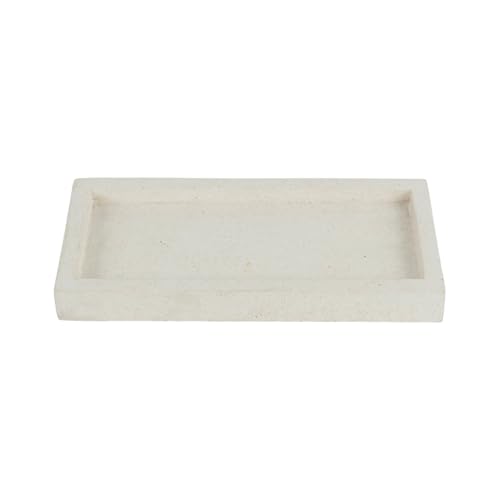 Terrazzo Tablett Ablage Stein-Platte 24 cm cremé rechteckig Küche Bad Accessoire Wohnfreuden von wohnfreuden