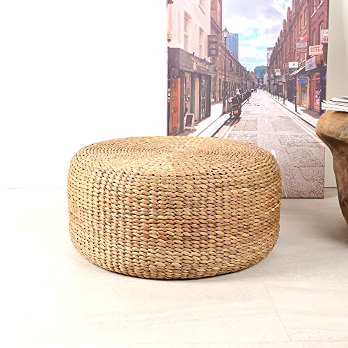 wohnfreuden Sitz-Pouf 60 cm Wasserhyazinthe Natur Hocker von wohnfreuden