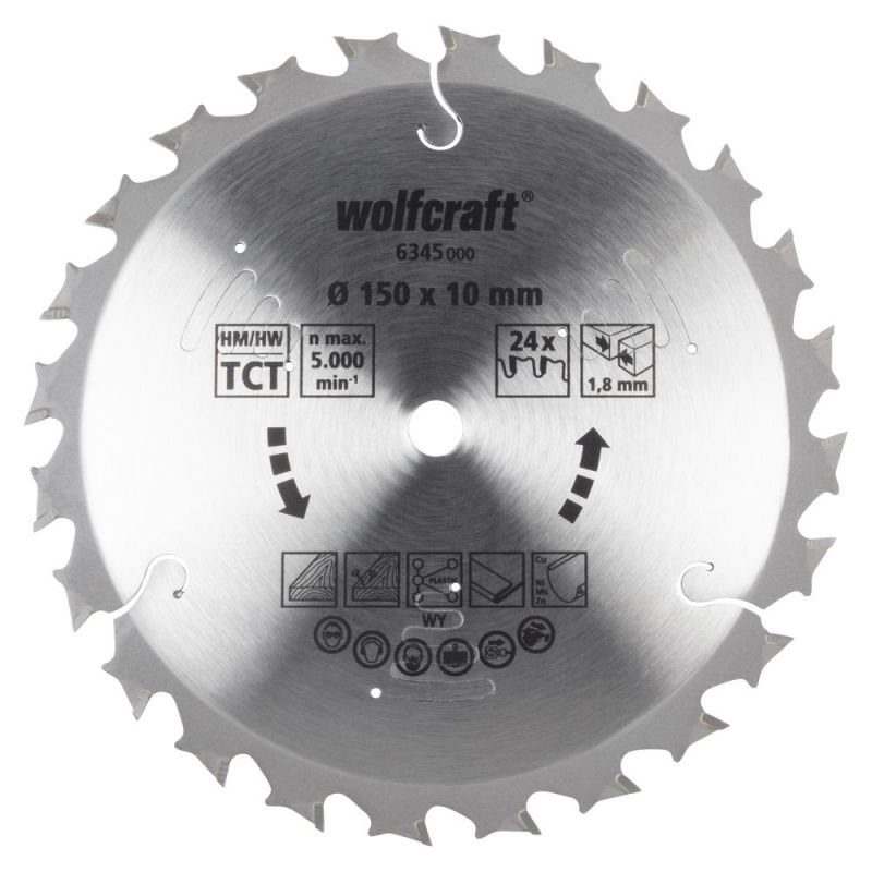 wolfcraft 1 Akku-Kreissägeblatt HM ø150x10 mm - 6345000 von wolfcraft