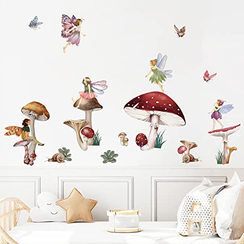 wondever Wandtattoo Mädchen Feen Wandaufkleber Feen und Elfen Schmetterlings Wandsticker Wanddeko für Kinderzimmer Schlafzimmer Babyzimmer von wondever