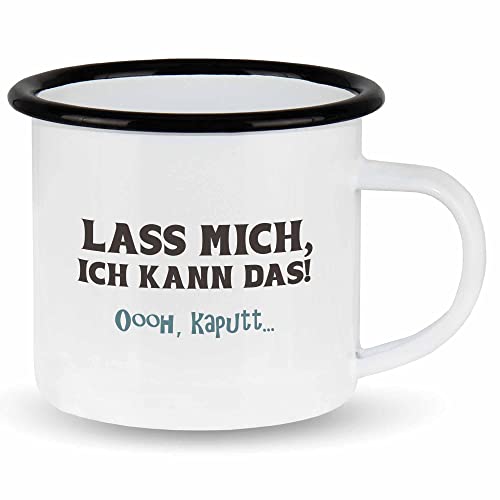 wowshirt Emallie Tasse Lass Mich Ich Kann Das Oh Kaputt Sarkasmus Mitarbeiter Arbeitskollege, Farbe:White - Black von wowshirt