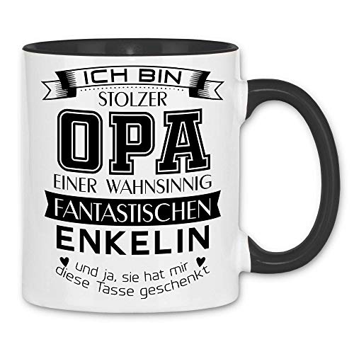 wowshirt Tasse Opa Collection 32 Designs Großvater Geburtstag Geschenk Opi, Farbe:22 White Black von wowshirt