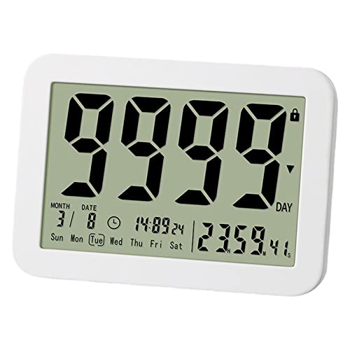 Digitaler 9999-Tage-Countdown-Timer, multifunktional, elektronischer Timer für Ruhestand, Urlaub, Prüfung, Hochzeit, Studium, Küche, Countdown-Uhr, Timer für Klassenzimmer, Abschlussfeier, großes von xbiez