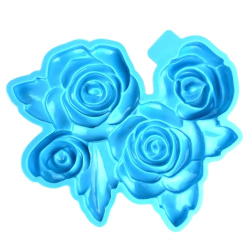 xbiez Epoxidharz-Form mit Rosenblüten, antihaftbeschichtet, Heimdekoration, Silikonform, DIY, Pflaster, Basteln, Tischdekoration, Werkzeug langlebig von xbiez