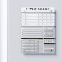 Fitness-Planer, Workout Täglich, Sport-Wochen-Tracker, Workout-Planer-Protokoll-Set, Acryl-Wand-Tracker, Übungsroutine von xgreycustom