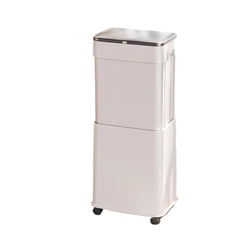 Mülleimer Küche Verstellbarer, hochklappbarer Mülleimer mit großem Fassungsvermögen und Deckel, Küchenabfalleimer, WC, Wohnzimmer, Büro, Heimbedarf für Küche, Wohnzimmer, Schlafzimmer, Büro, Pulver(Wh Mülleimer Küche Verstellbarer, hochklappbarer Mülleimer mit großem Fassungsvermögen und Deckel, Küchenabfalleimer, WC, Wohnzimmer, Büro, Heimbedarf für Küche, Wohnzimmer, Schlafzimmer, Büro, Pulver(Wh von xiaowenqin916