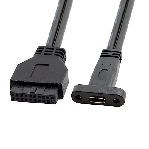 xiwai Typ-C-Buchsenkabel, Einzelanschluss, USB 3.1, Typ C, USB-C Buchse auf USB 3.0 Motherboard, 19-poliges Header-Kabel von xiwai