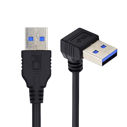 xiwai USB 3.0 abgewinkelter Typ-A-Stecker auf geraden 3.0 Typ-A-Stecker, 5 Gbit/s-Datenkabel, nach oben abgewinkelt, 90 Grad, 40 cm von xiwai