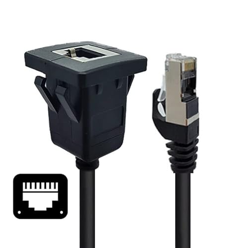 xiwai staubdichte wasserdichte Verriegelung CAT6 RJ45 Mann auf weibliche LAN Ethernet Netzwerk Verlängerungskabel Auto Panel Mount Design von xiwai