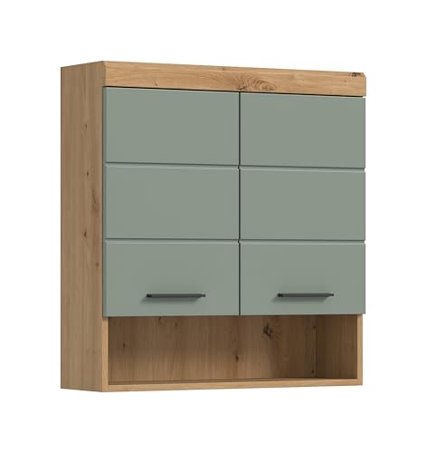 xonox.home Bad Scout X06N3723 Hängeschrank Wandschrank Schrank in Salbei und Artisan Eiche Nachbildung, ca. B/H/T: 74x79x24 cm xonox.home Bad Scout X06N3723 Hängeschrank Wandschrank Schrank in Salbei und Artisan Eiche Nachbildung, ca. B/H/T: 74x79x24 cm von xonox.home