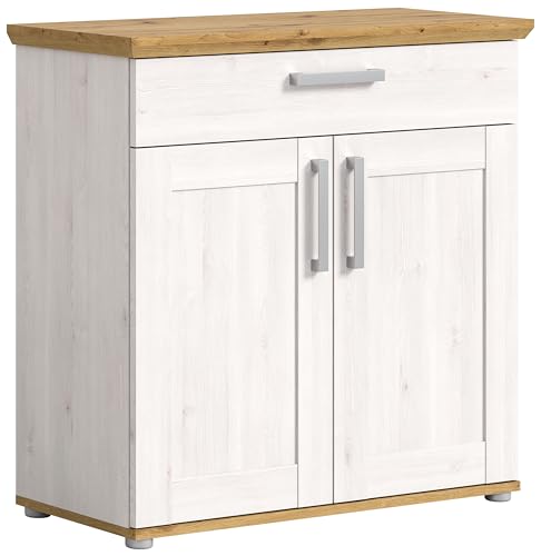 xonox.home Garderobe Verona Schuhkommode Schuhschrank Kommode Highboard Stauraumschrank in Sibiu Lärche Nb. Absetzung Artisan Eiche Nb., ca. 95x92x39 cm xonox.home Garderobe Verona Schuhkommode Schuhschrank Kommode Highboard Stauraumschrank in Sibiu Lärche Nb. Absetzung Artisan Eiche Nb., ca. 95x92x39 cm von xonox.home