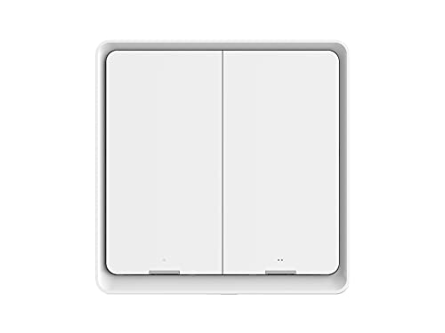 Yagusmart Tuya Zigbee 1/2/3 Gang Funk-Szenenschalter, muss mit Tuya Zigbee Hub arbeiten, Batteriebetriebs-Fernbedienung (2-Gang) von Yagusmart