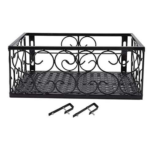 Blumentopfständer Balkon Blumentopfständer Verdicktes Eisen Dekoratives Terrassengeländer Regal mit Halterungen für Fensterbank Blumentopfhalter für den Außenbereich(Suitable for 2.5cm railings) von yaogohua