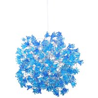 Blaue Blumen Hängeleuchte Für Flur Oder Badezimmer Als Nachttischleuchte - Eine Einzigartige Hängeleuchte von yehudalight