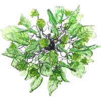 Unikat Grüne Pendelleuchte, Deckenleuchte Mit Blumen Und Blättern von yehudalight