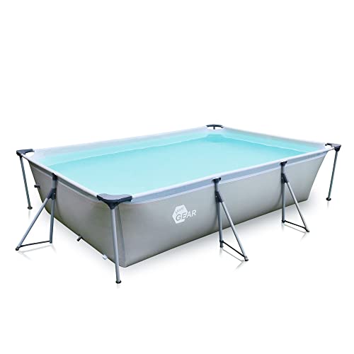 yourGEAR Familien Pool 3x2x0,7m Stahlrahmenbecken Gartenpool Stahlrohr Schwimmbecken Schwimmbad Planschbecken von your GEAR