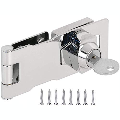 YOUTU® Überfalle abschließbar, Sicherheits, Schublade Schrank Locks Vorhängeschloss Cam Lock Tor Riegel Schloss mit Schrauben (4 Inch) von youtu