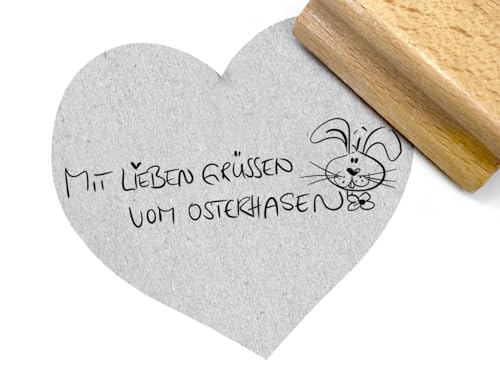 STEMPEL OSTERN | Motivstempel Osterstempel zum Karten basteln | Schriftstempel für Osterkarte MIt lieben Grüßen vom Osterhasen | Textstempel Ostermotiv - Ostern Deko von zAcheR-fineT-design