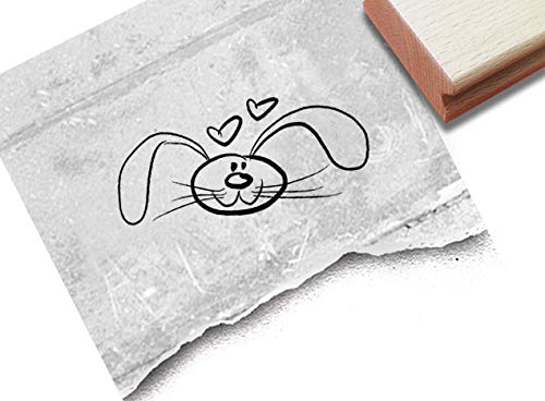 Stempel Osterstempel Hase, Osterhase - Motivstempel Ostern Geschenk für Kinder Basteln Karten Geschenkanhänger Osterdeko Scrapbook - zAcheR-fineT von zAcheR-fineT-design