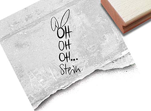 Stempel Osterstempel Oh Oh Oh...Stern, Handschrift - Kleiner Textstempel Ostern Ostergrüße Karten Geschenkanhänger Osterdeko Scrapbook - zAcheR-fineT von zAcheR-fineT-design