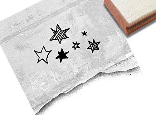 Stempel Motivstempel Sterne - Bildstempel Weihnachten Karten Basteln Scrapbook Bullet Stamp Tischdeko Deko Geschenk Geburtstag - zAcheR-fineT von zAcheR-fineT-design