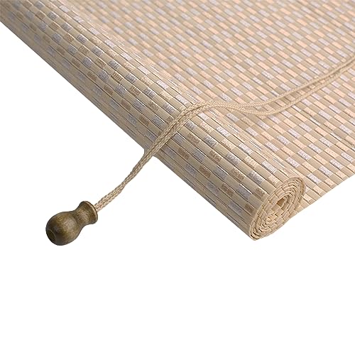 Bambusrollo Sonnenschutz,Bambus Rollo,Verdunkelungsrollo Sichtschutz Rollo Seitenzugrollo Raffrollos,Natur Holzrollos,für Fenster und Türen,Anpassbar (100 x 240 cm) von zhijiaqian456