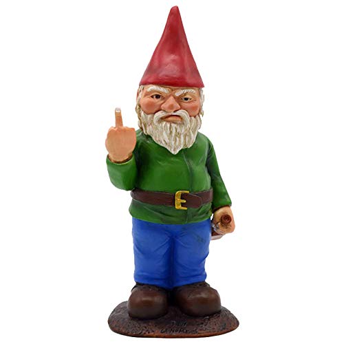 Gartenzwerg Ornament, Gartenzwerg Mittelfinger Gross, Gartenzwerg Statue Ornament, Lustiger Gnom Frecher, Gartenzwerge Wetterfest Garden Gnome Statue Für Rasenschmuck, Innen Oder Außendekorationen von zhiqiang