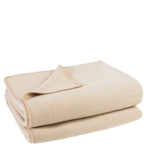 Soft-Fleece-Decke – Polarfleece-Decke mit Häkelstich – flauschige Kuscheldecke – 110x150 cm – 020 cream - von 'zoeppritz since 1828', 103291-020-110x150 von Zoeppritz Since 1828