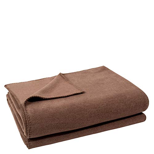 Soft-Fleece-Decke – Polarfleece-Decke mit Häkelstich – flauschige Kuscheldecke – 180x220 cm – 840 smoke - von ’zoeppritz since 1828’ von Zoeppritz Since 1828