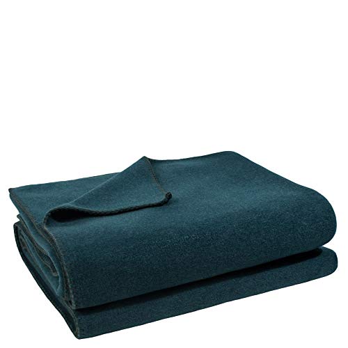 Soft-Fleece-Decke – Polarfleece-Decke mit Häkelstich – flauschige Kuscheldecke – 180x220 cm – 795 dark ocean - von ’zoeppritz since 1828’ von Zoeppritz Since 1828