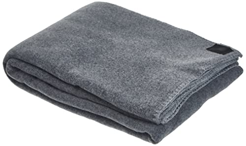 Soft-Fleece-Decke – Polarfleece-Decke mit Häkelstich – flauschige Kuscheldecke – 110x150 cm – 940 medium grey mel. – von 'zoeppritz since 1828', 103291-940-110x150 von Zoeppritz Since 1828