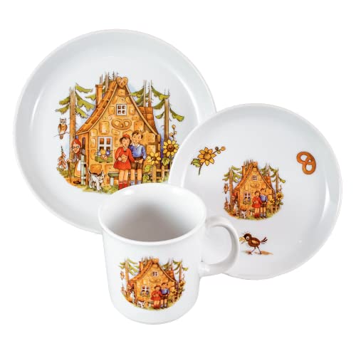 Kindergeschirr Set 3-teilig Porzellan Kindergedeck DDR Märchen Hänsel und Gretel von zweckart