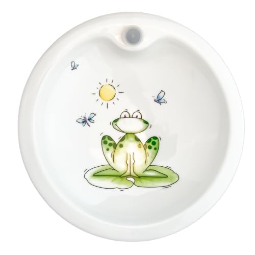 zweckart Warmhalteteller 20 cm Kinder Suppen-Teller Porzellan Frosch von zweckart